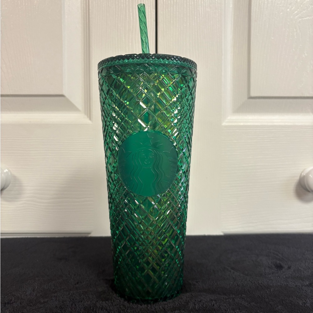Starbucks Holiday 2021 Emerald Green Jeweled 24oz Tumbler 🍵